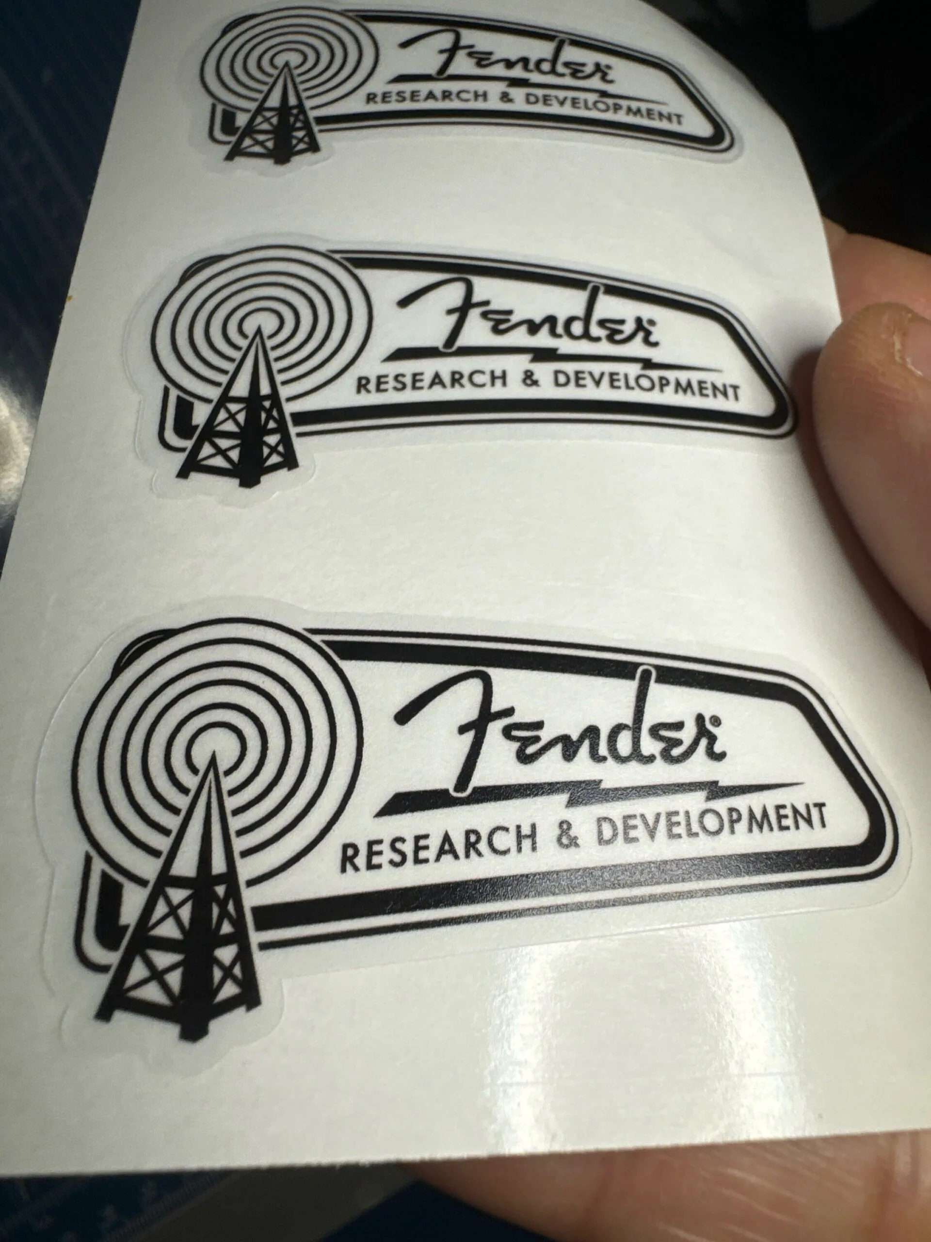 Fender Research and Development Clear Decals - Image 3