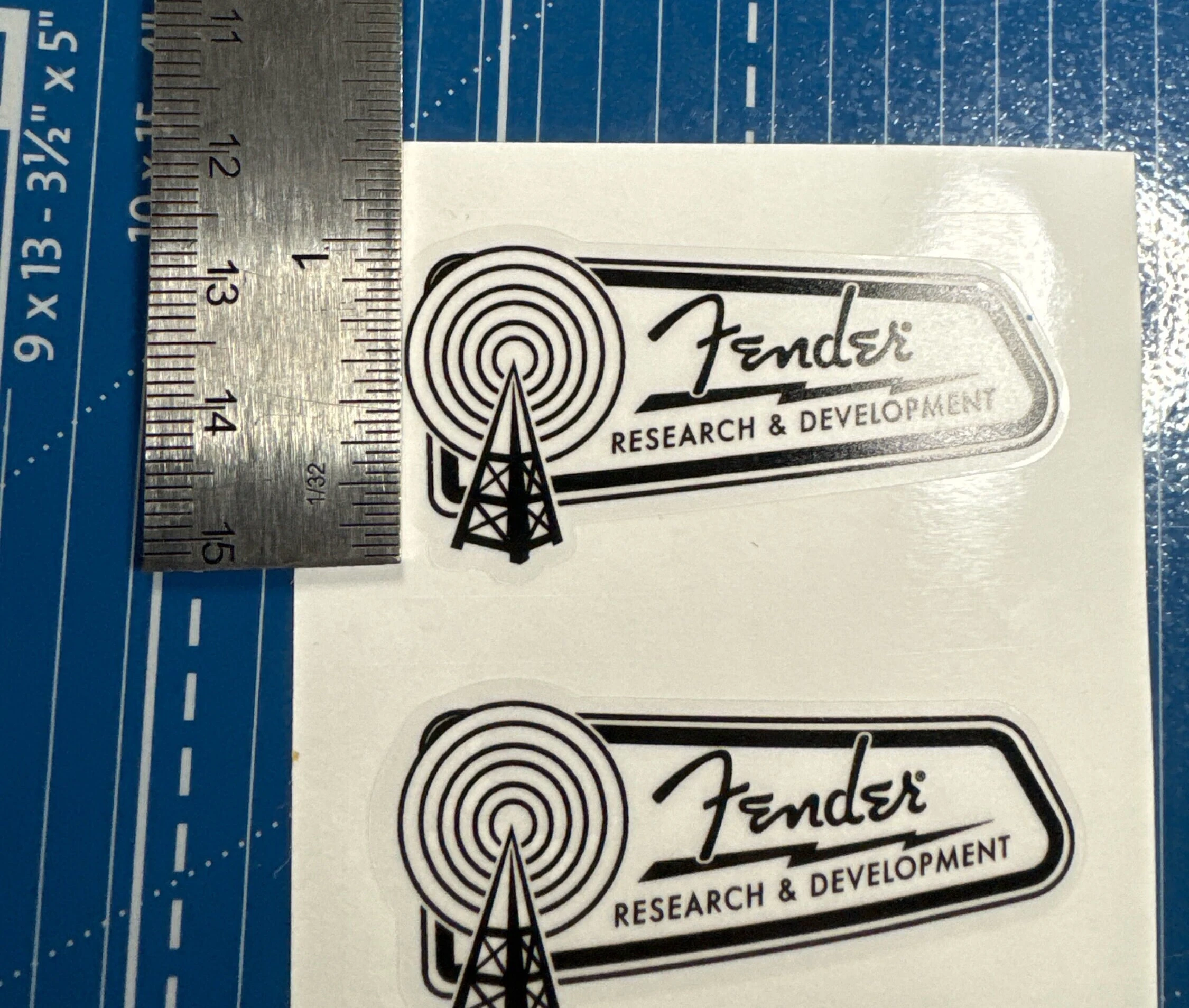 Fender Research and Development Clear Decals - Image 4