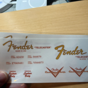 Custom Telecaster Headstock Logo Sticker