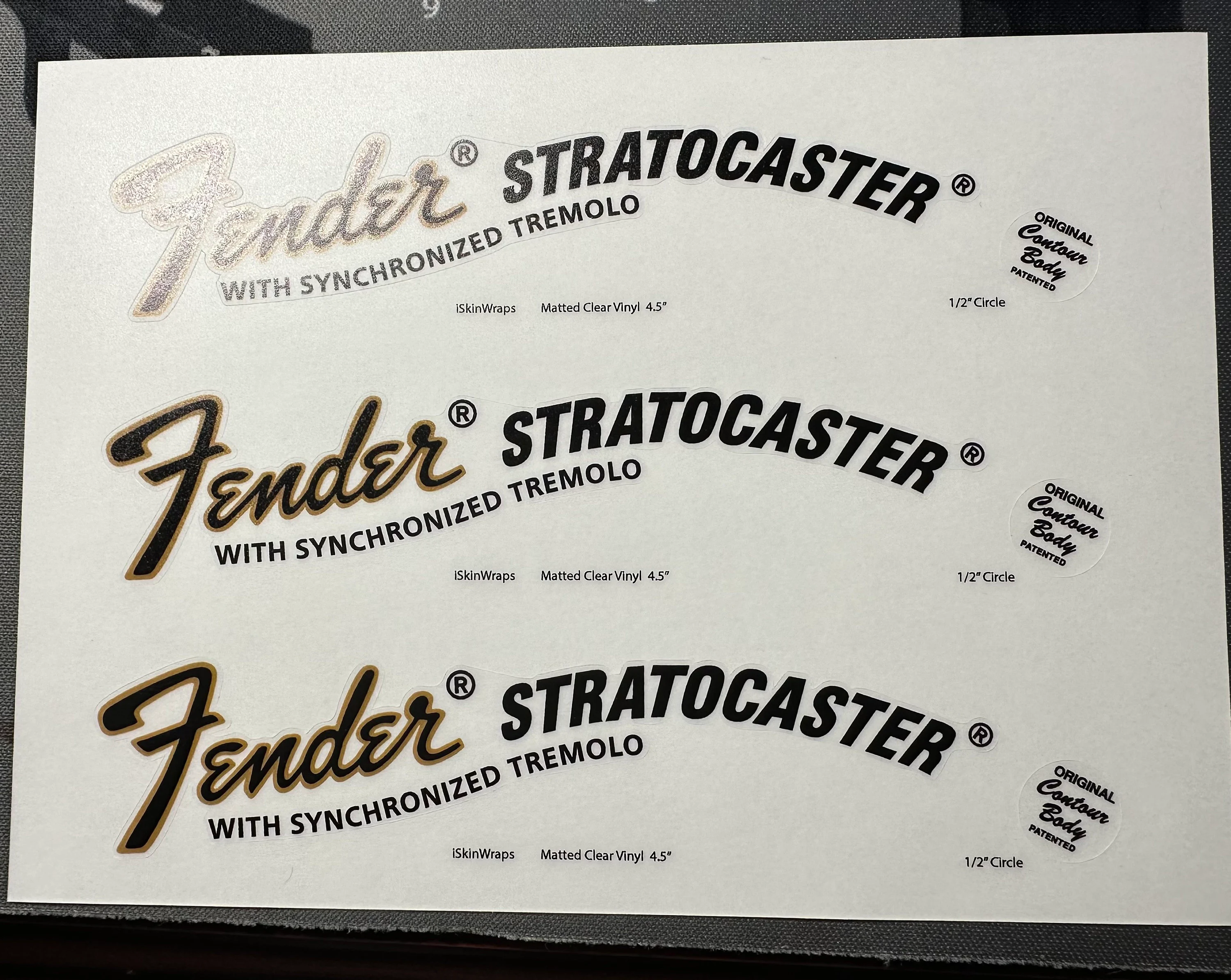 Custom Parker Fender Order